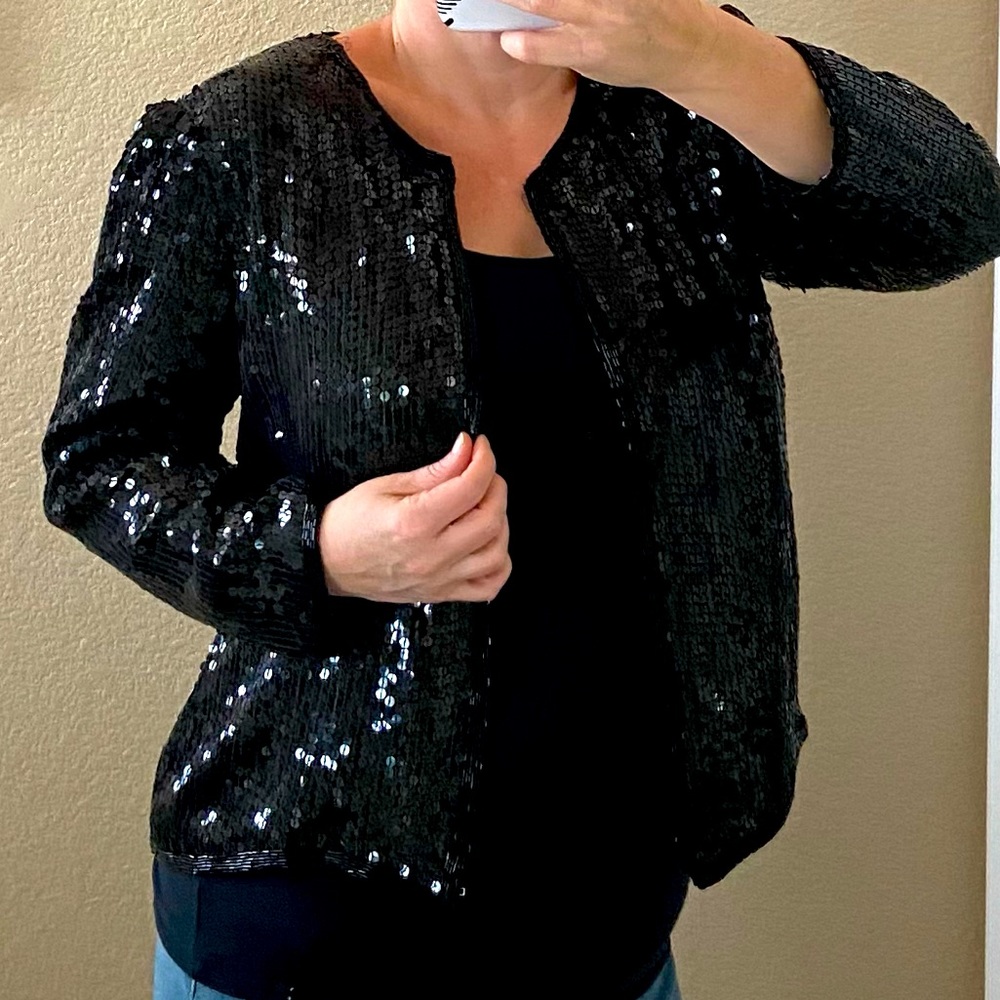 Vintage Stenay Silk Sequined Jacket GLAM Partywear